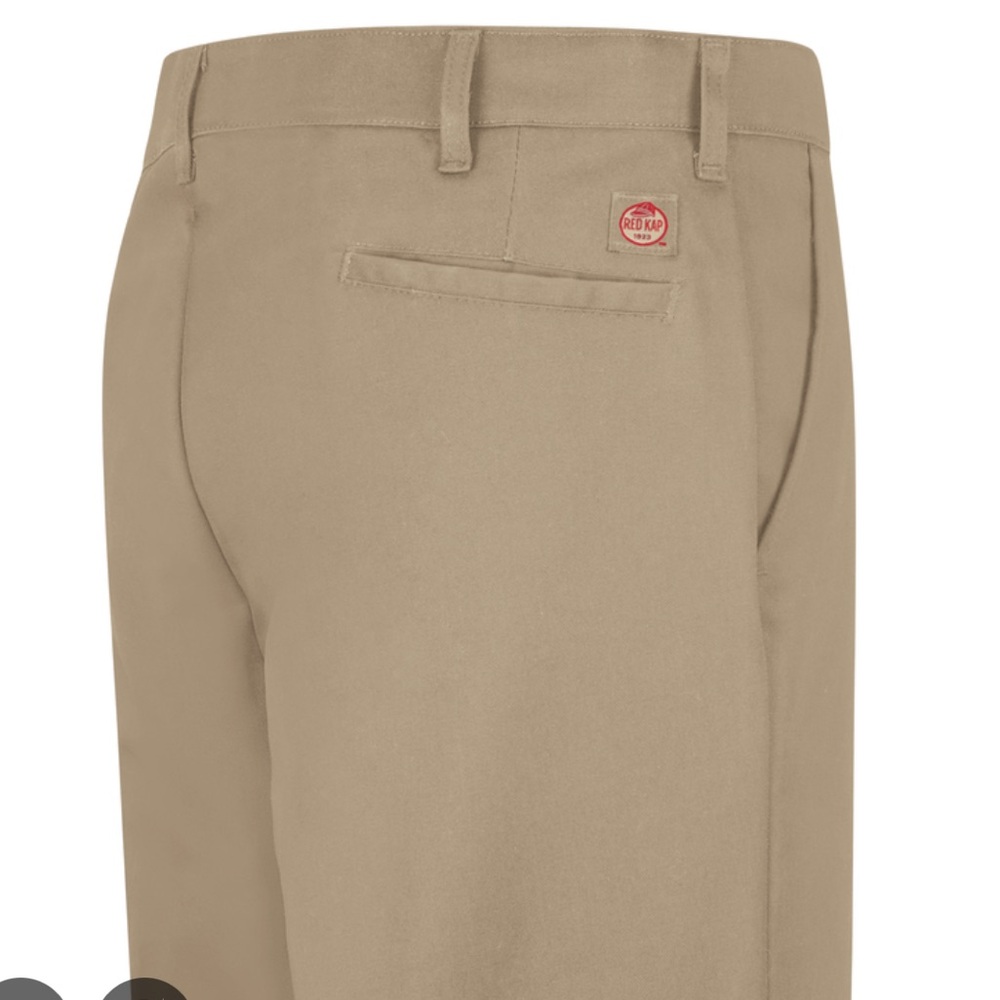 NWT Red Kap Chino Dura-Kap Tan Industrial Pants 31 Waist raw edge 36L PT20KHO